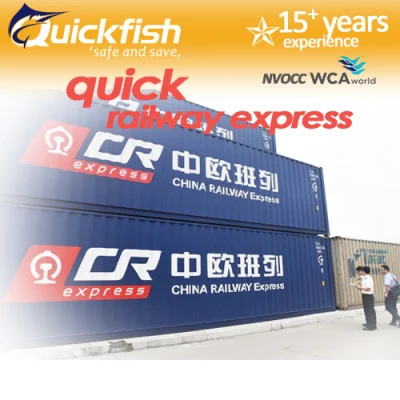 China Train Ctainer Shipping Block Train Rail Freight Forwarding Service to Aktau-Port Almaty Kazakhstan Railroad Train